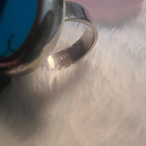 Turquoise .925 Sterling Ring - Picture 4 of 7